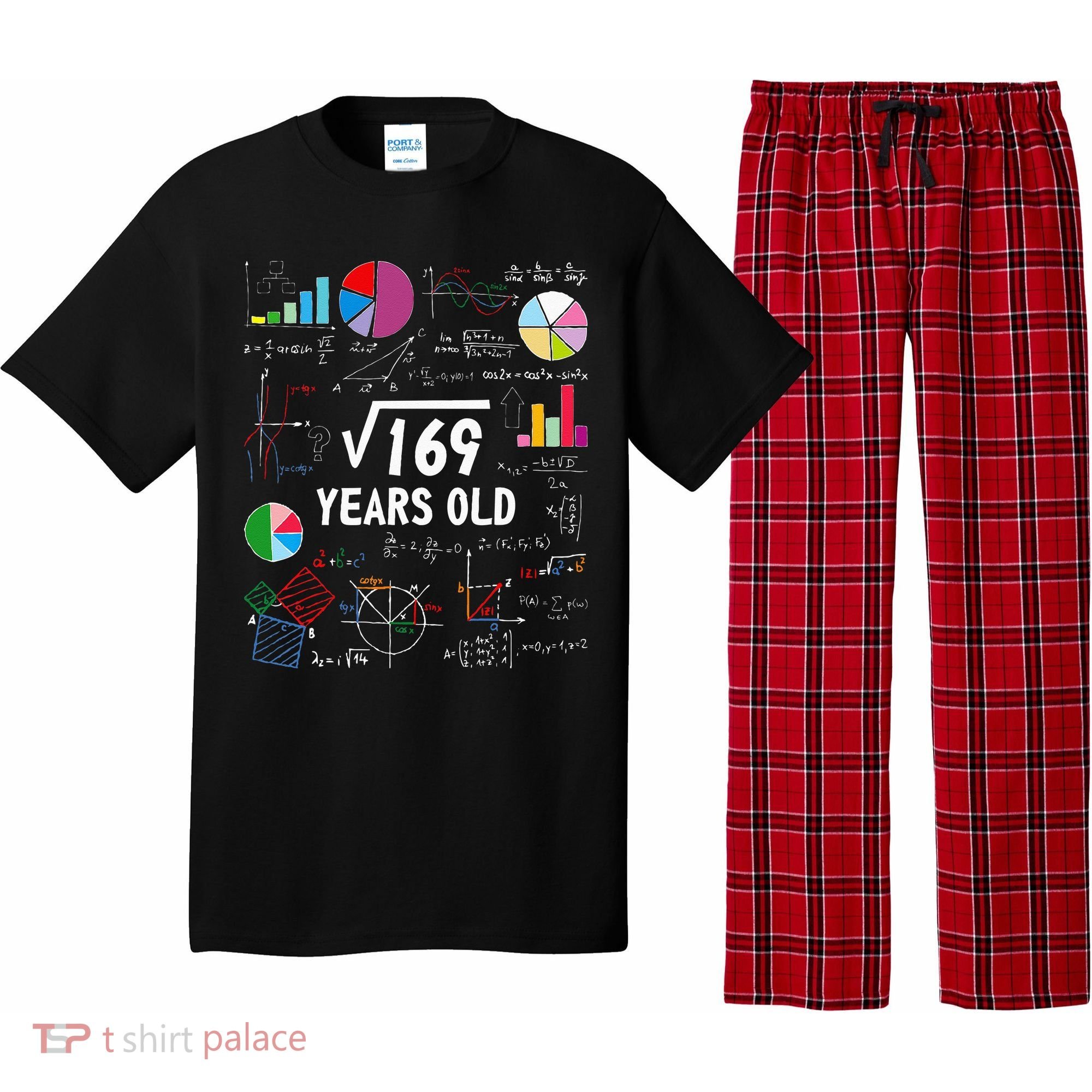 Square Root Of 169 13th Birthday 13 Year Old Math Nerd Pajama Set