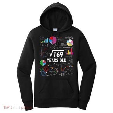 Square Root Of 169 13th Birthday 13 Year Old Math Nerd Women's Hoodie