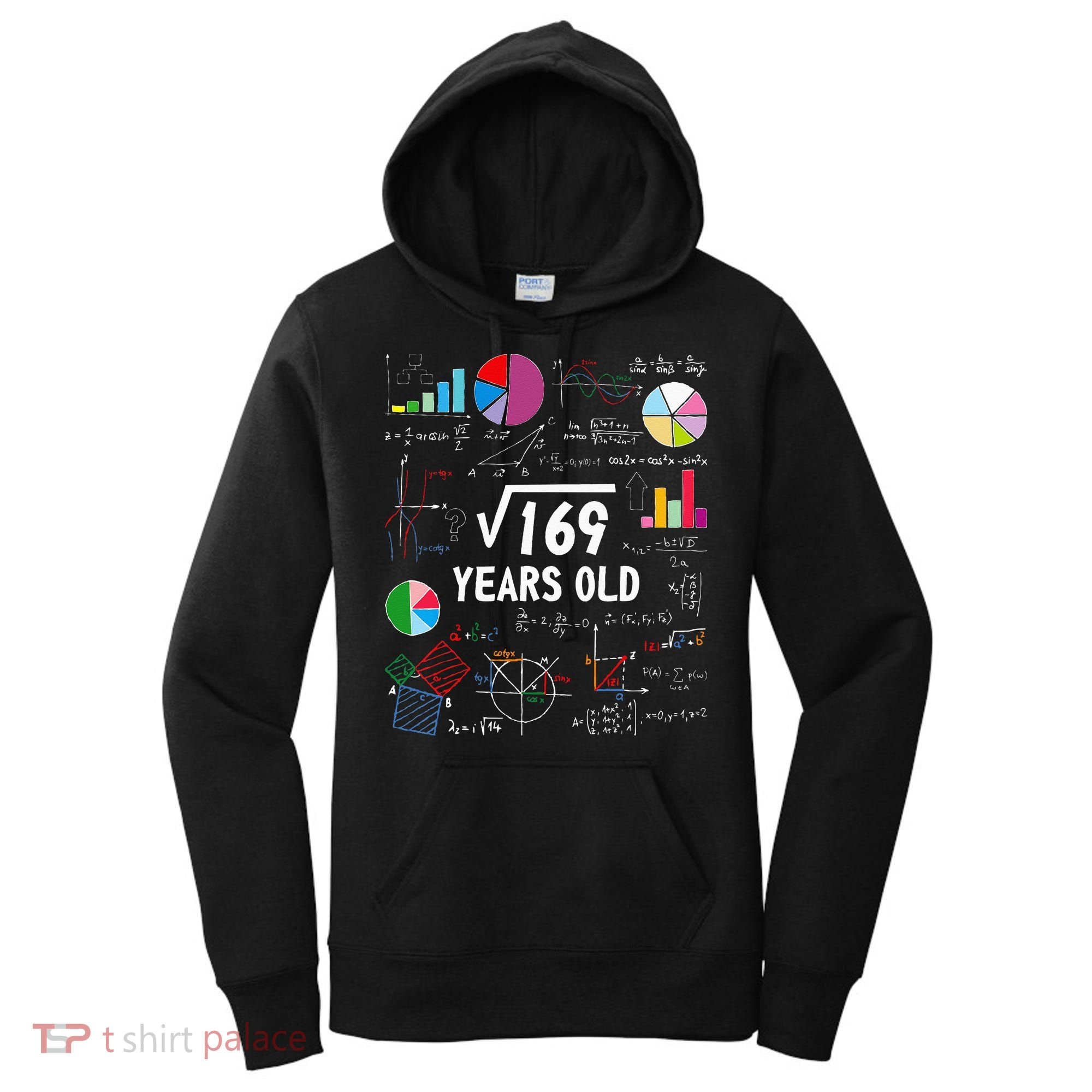 Square Root Of 169 13th Birthday 13 Year Old Math Nerd Women's Hoodie