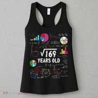 Square Root Of 169 13th Birthday 13 Year Old Math Nerd Women's Tank Top thumb 3