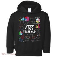 Square Root Of 169 13th Birthday 13 Year Old Math Nerd Toddler Hoodie thumb 0