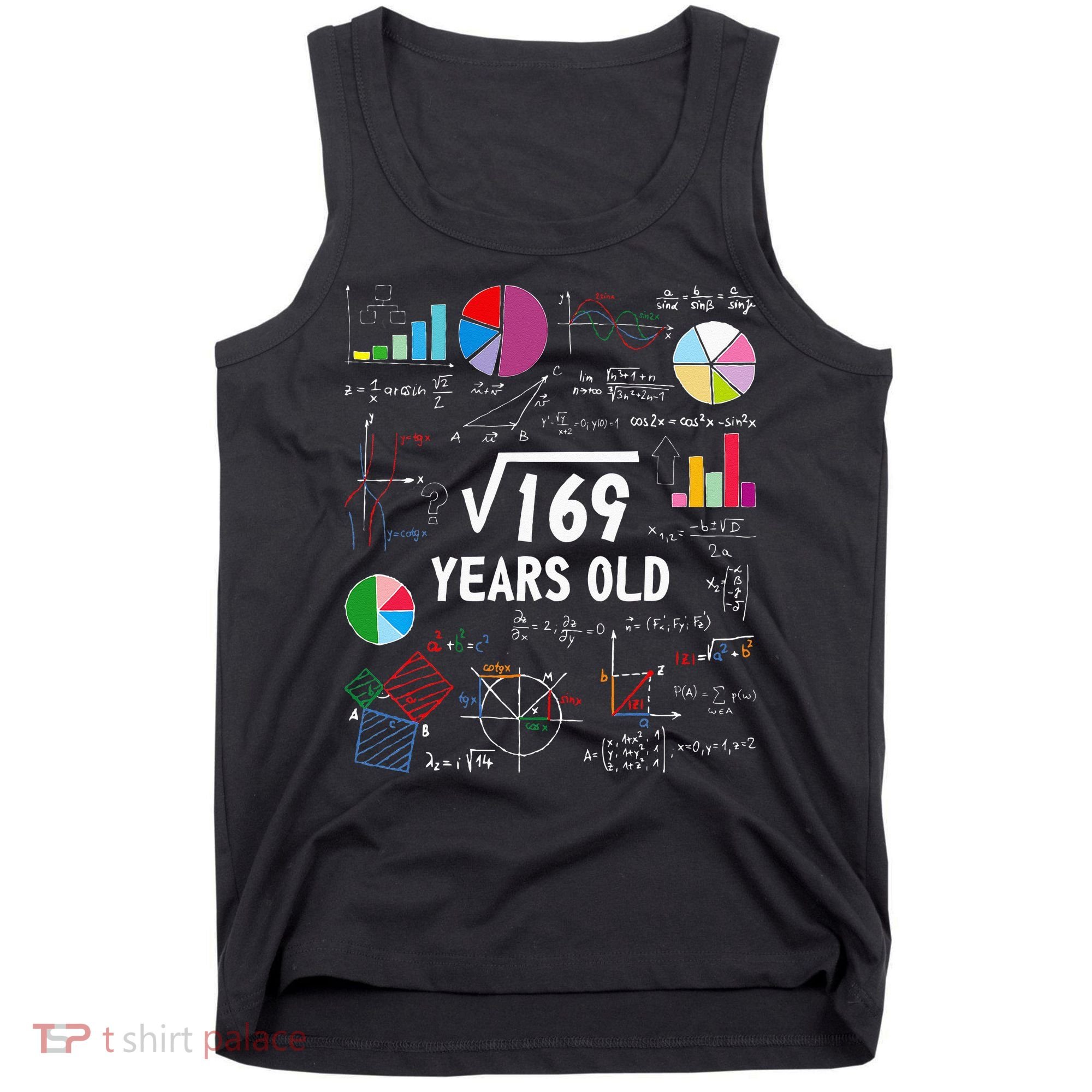 Square Root Of 169 13th Birthday 13 Year Old Math Nerd Tank Top