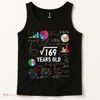 Square Root Of 169 13th Birthday 13 Year Old Math Nerd Tank Top thumb 2