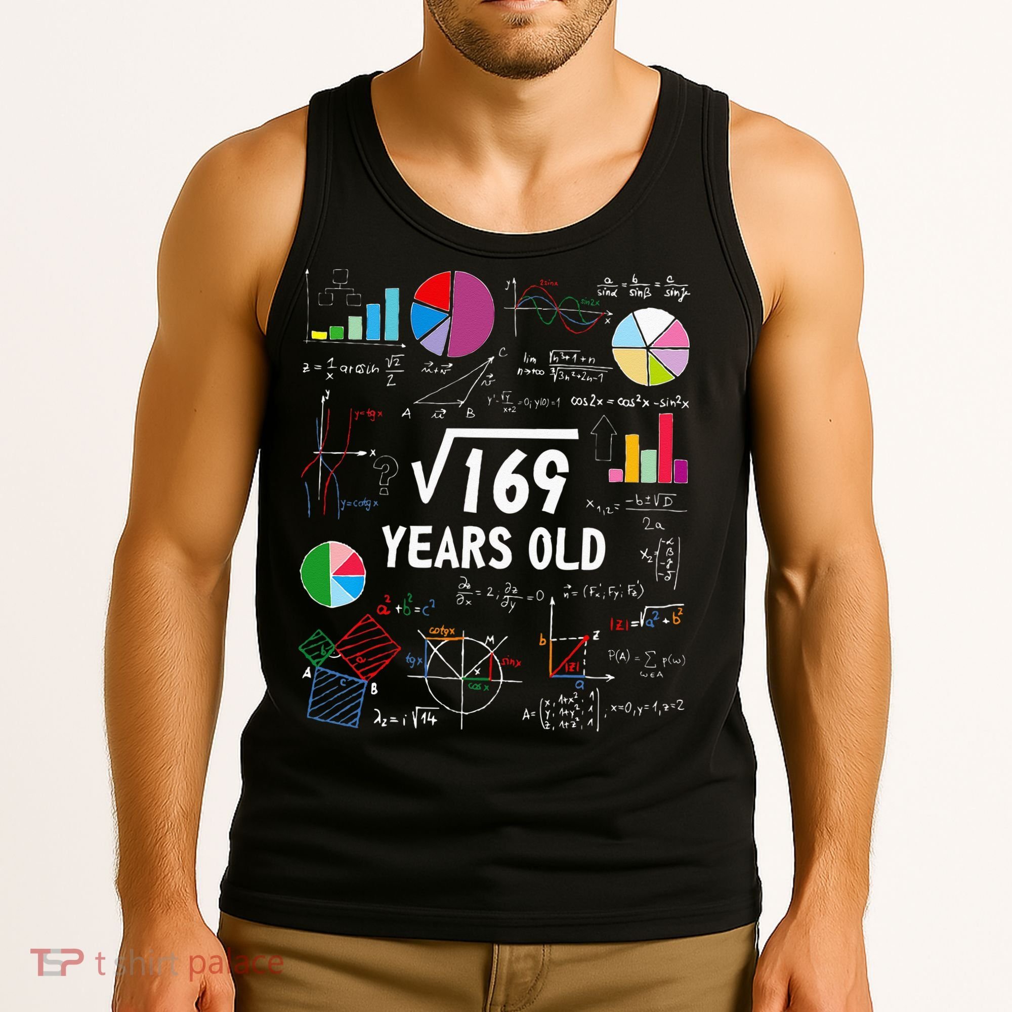 Square Root Of 169 13th Birthday 13 Year Old Math Nerd Tank Top
