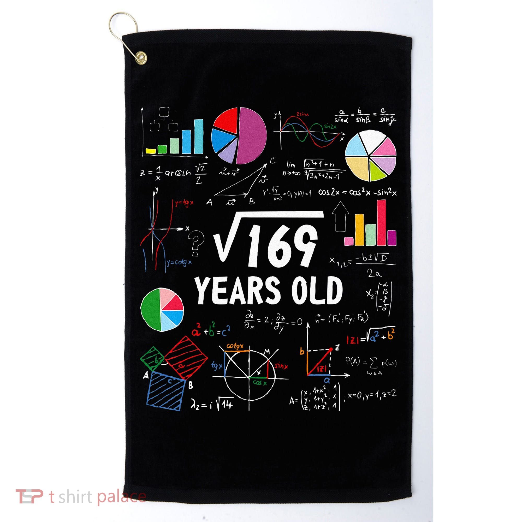 Square Root Of 169 13th Birthday 13 Year Old Math Nerd Golf Towel