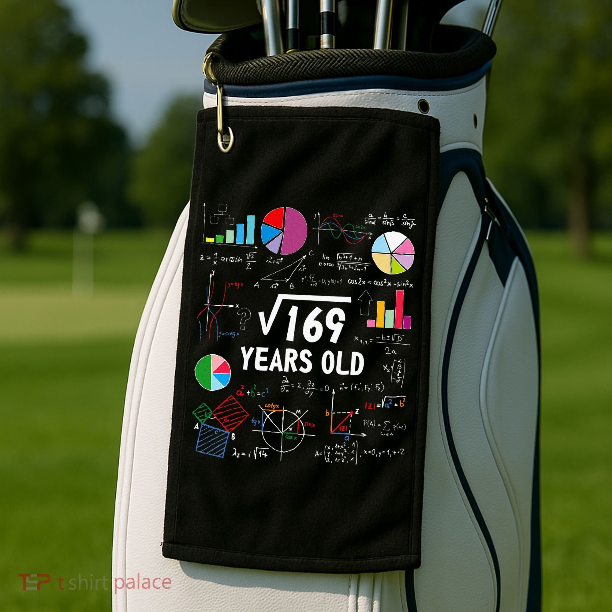Square Root Of 169 13th Birthday 13 Year Old Math Nerd Golf Towel