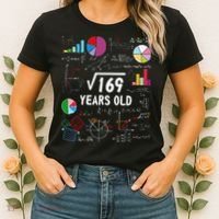 Square Root Of 169 13th Birthday 13 Year Old Math Nerd Women's T-Shirt thumb 2