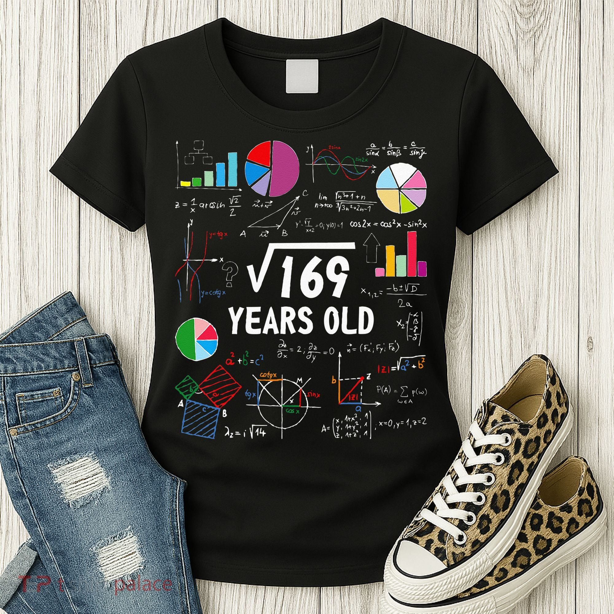 Square Root Of 169 13th Birthday 13 Year Old Math Nerd Women's T-Shirt