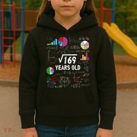 Square Root Of 169 13th Birthday 13 Year Old Math Nerd Kids Hoodie thumb 3