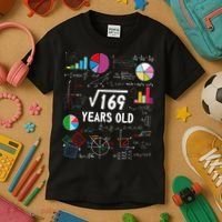 Square Root Of 169 13th Birthday 13 Year Old Math Nerd Kids T-Shirt thumb 3