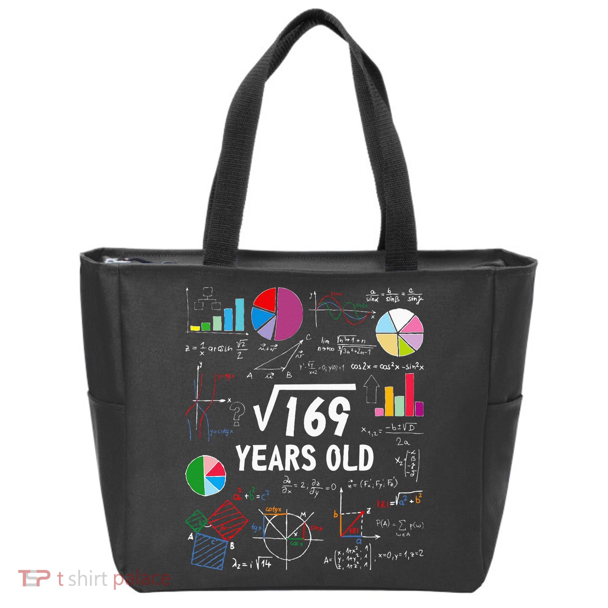 Square Root Of 169 13th Birthday 13 Year Old Math Nerd Tote Bag
