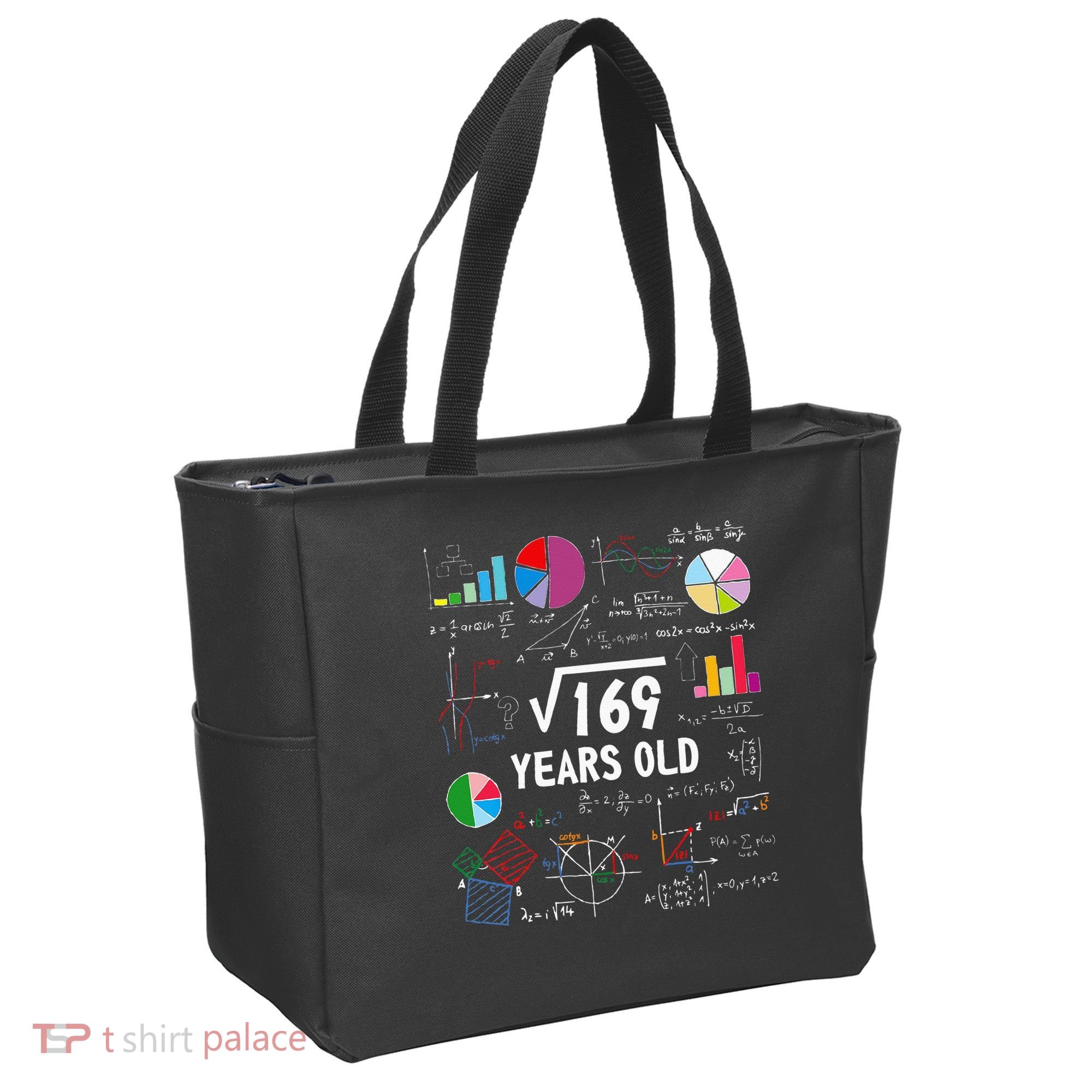 Square Root Of 169 13th Birthday 13 Year Old Math Nerd Tote Bag