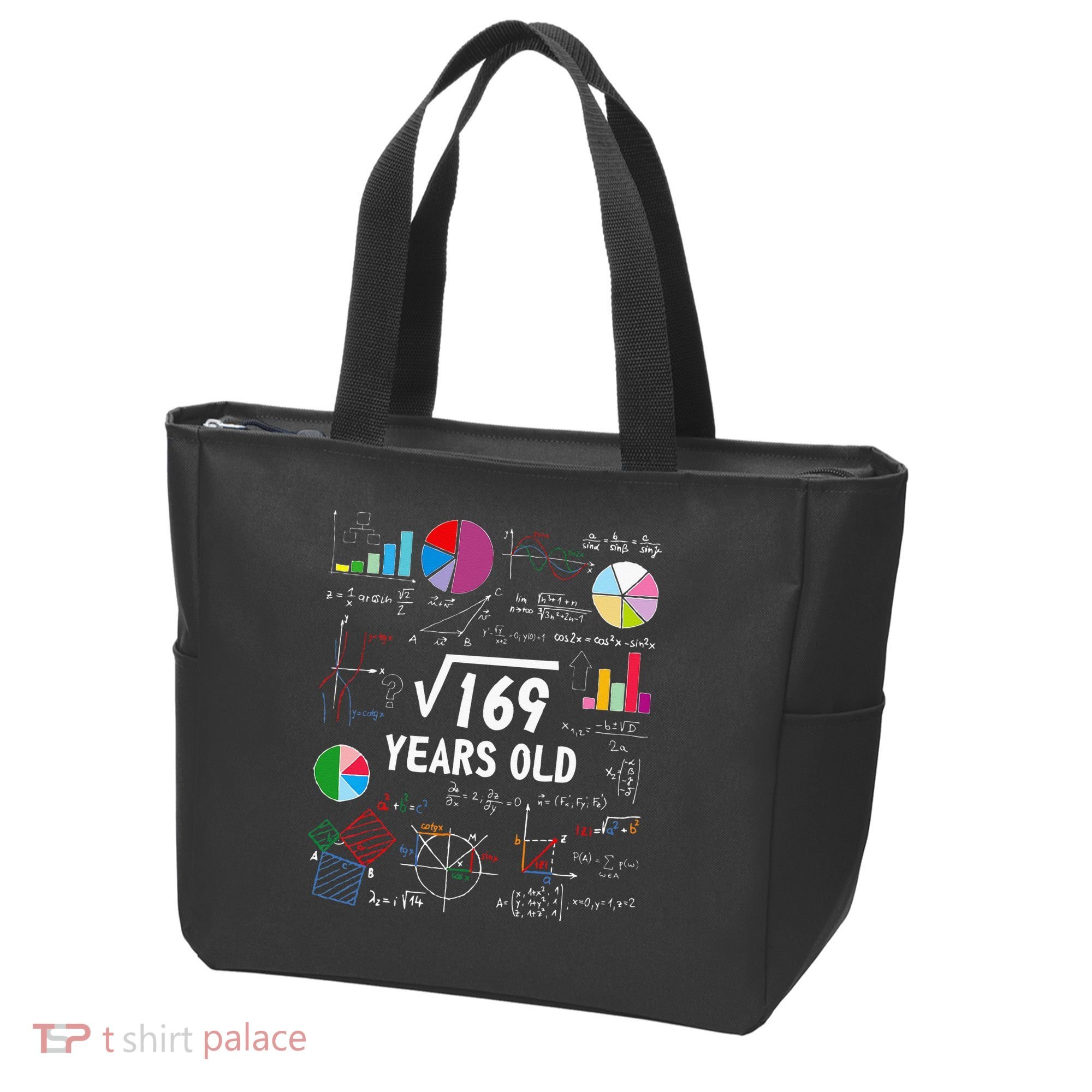 Square Root Of 169 13th Birthday 13 Year Old Math Nerd Tote Bag
