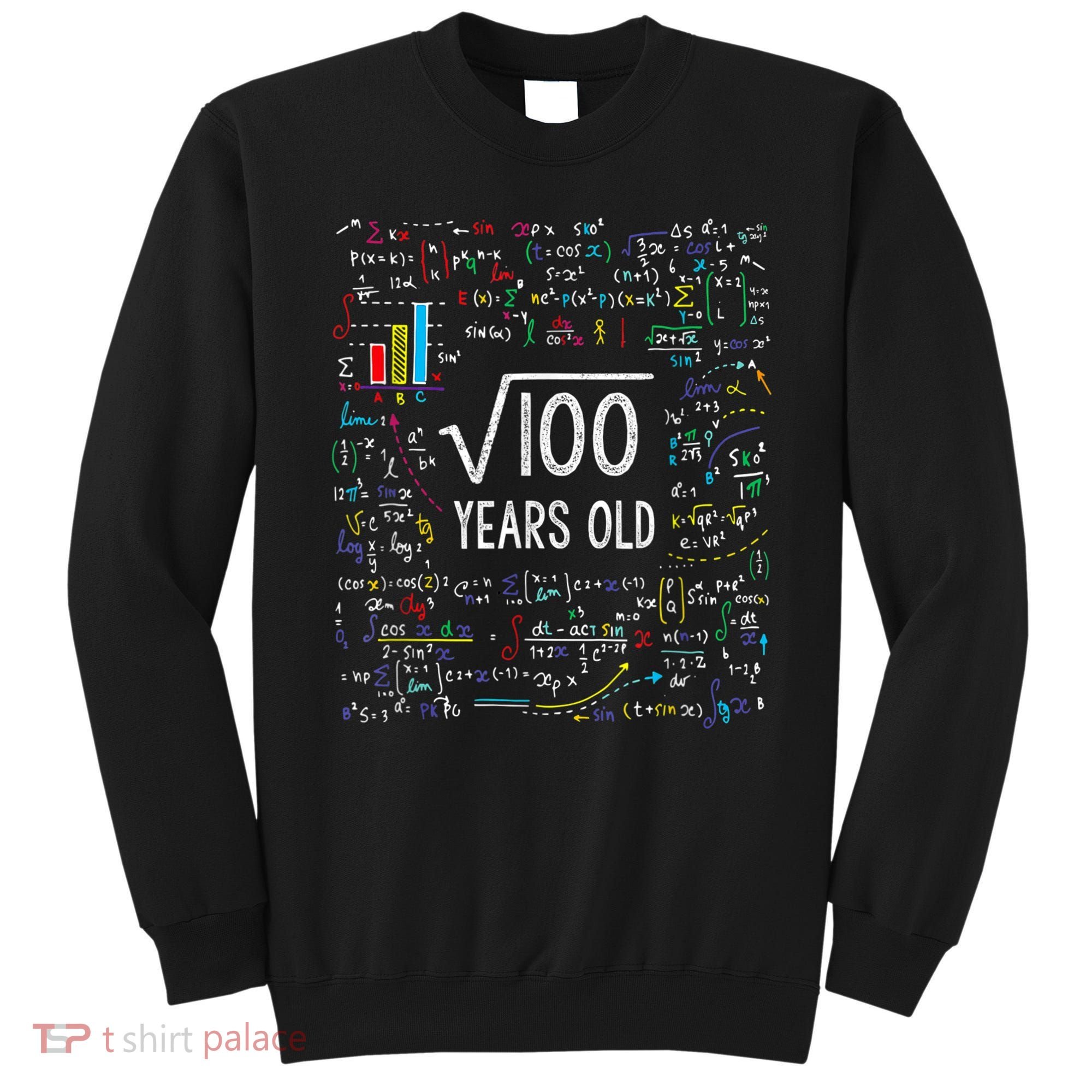 Square Root Of 100 10th Birthday 10 Year Old Gifts Math Bday Sweatshirt
