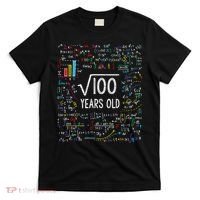 Square Root Of 100 10th Birthday 10 Year Old Gifts Math Bday T-Shirt thumb 0