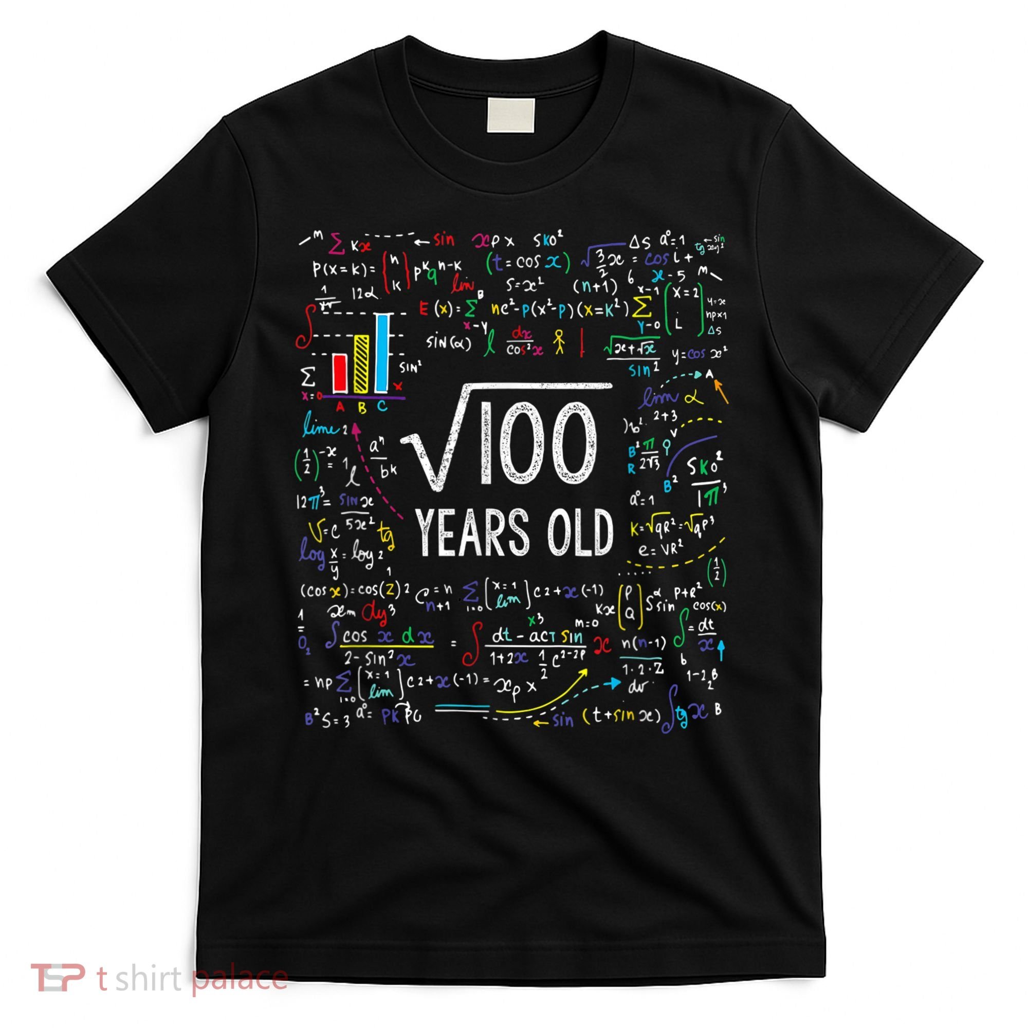 Square Root Of 100 10th Birthday 10 Year Old Gifts Math Bday T-Shirt