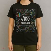Square Root Of 100 10th Birthday 10 Year Old Gifts Math Bday T-Shirt thumb 4