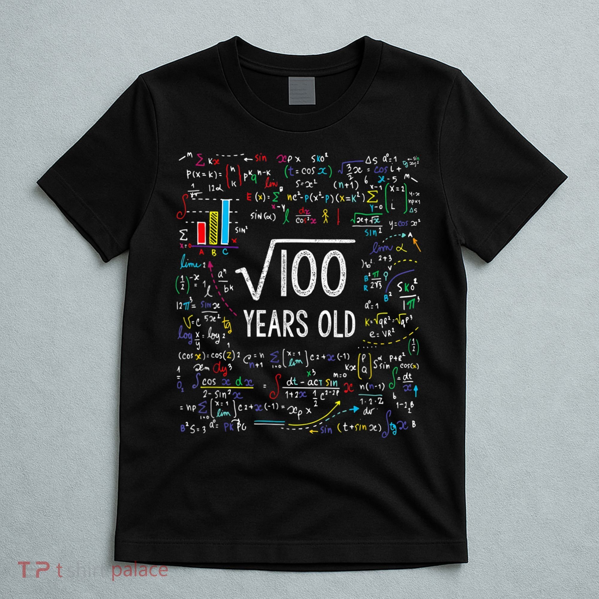 Square Root Of 100 10th Birthday 10 Year Old Gifts Math Bday T-Shirt