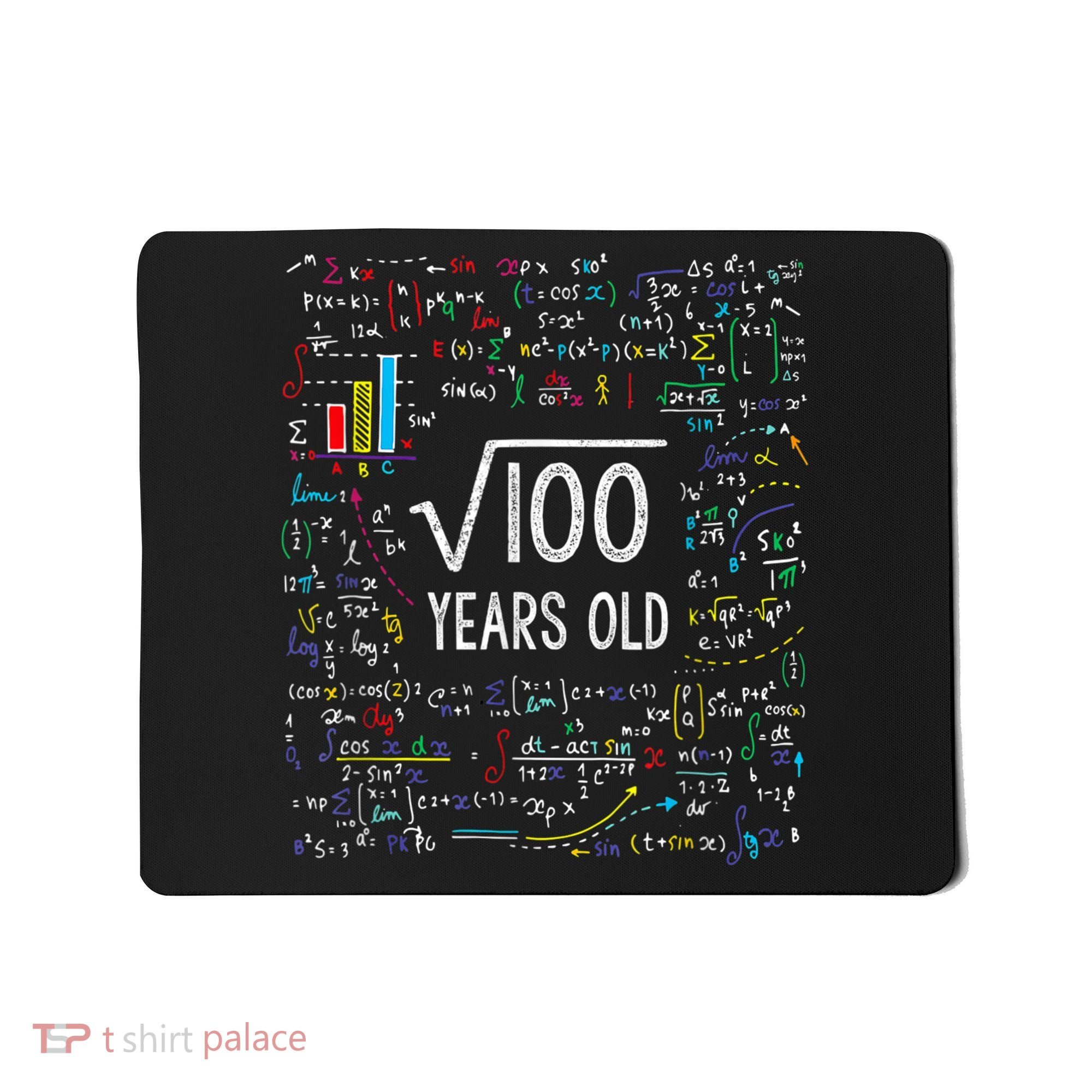 Square Root Of 100 10th Birthday 10 Year Old Gifts Math Bday Mousepad