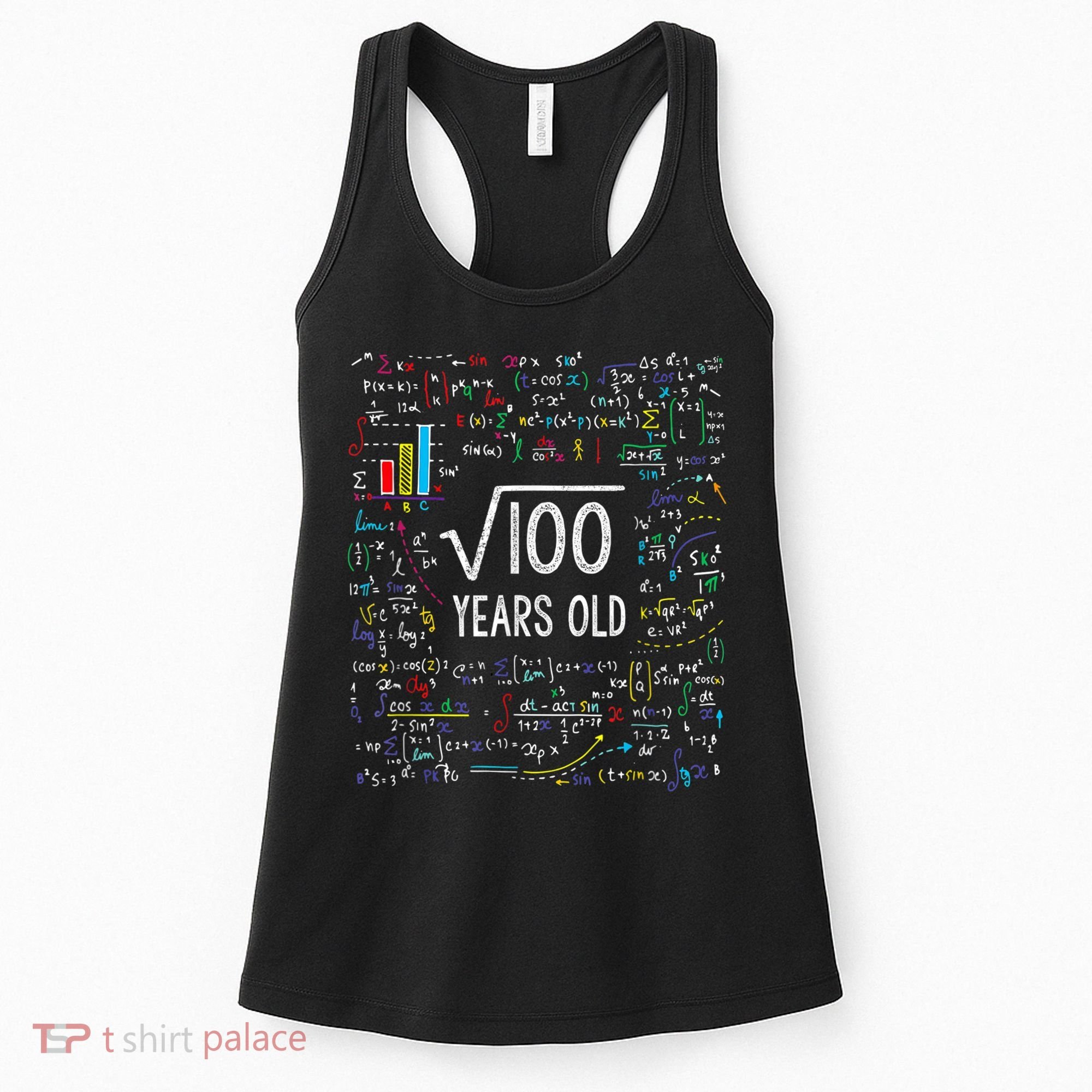 Square Root Of 100 10th Birthday 10 Year Old Gifts Math Bday Women's Tank Top