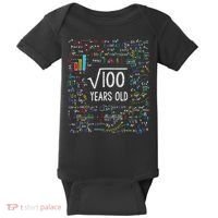 Square Root Of 100 10th Birthday 10 Year Old Gifts Math Bday Baby Bodysuit thumb 0