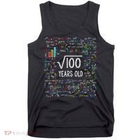 Square Root Of 100 10th Birthday 10 Year Old Gifts Math Bday Tank Top thumb 0