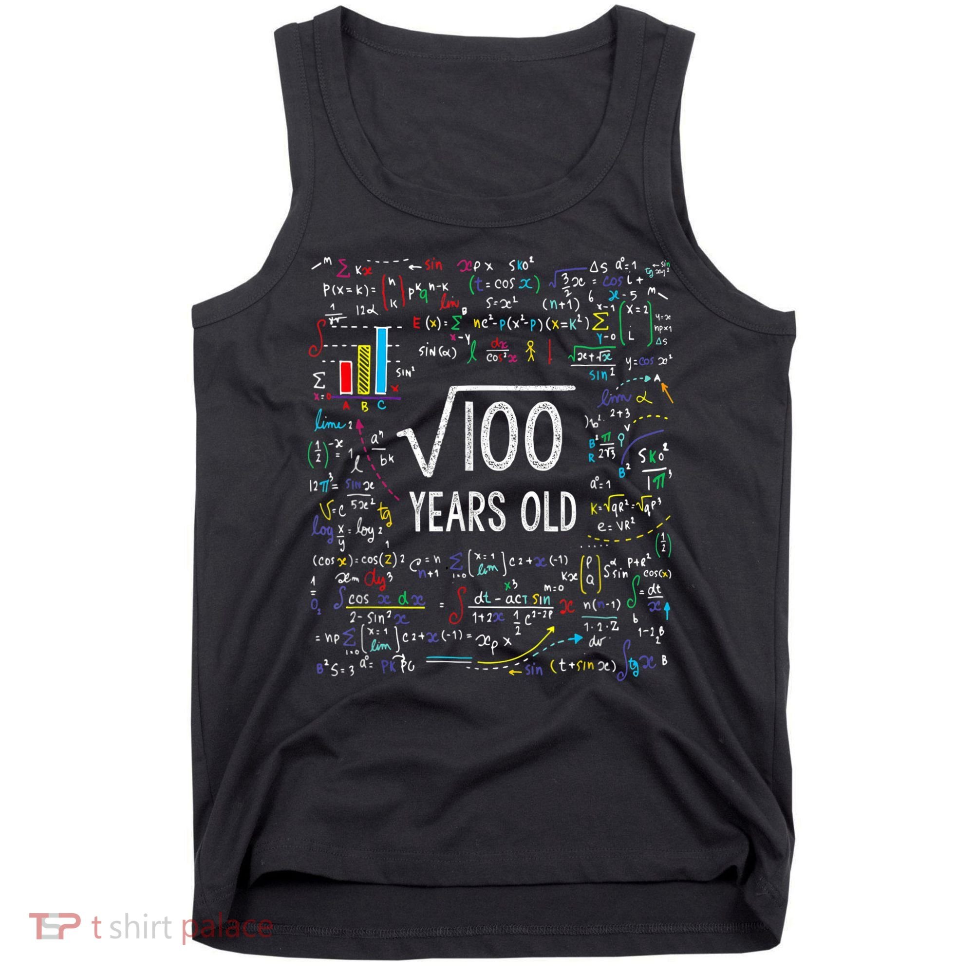 Square Root Of 100 10th Birthday 10 Year Old Gifts Math Bday Tank Top