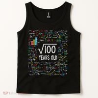Square Root Of 100 10th Birthday 10 Year Old Gifts Math Bday Tank Top thumb 2