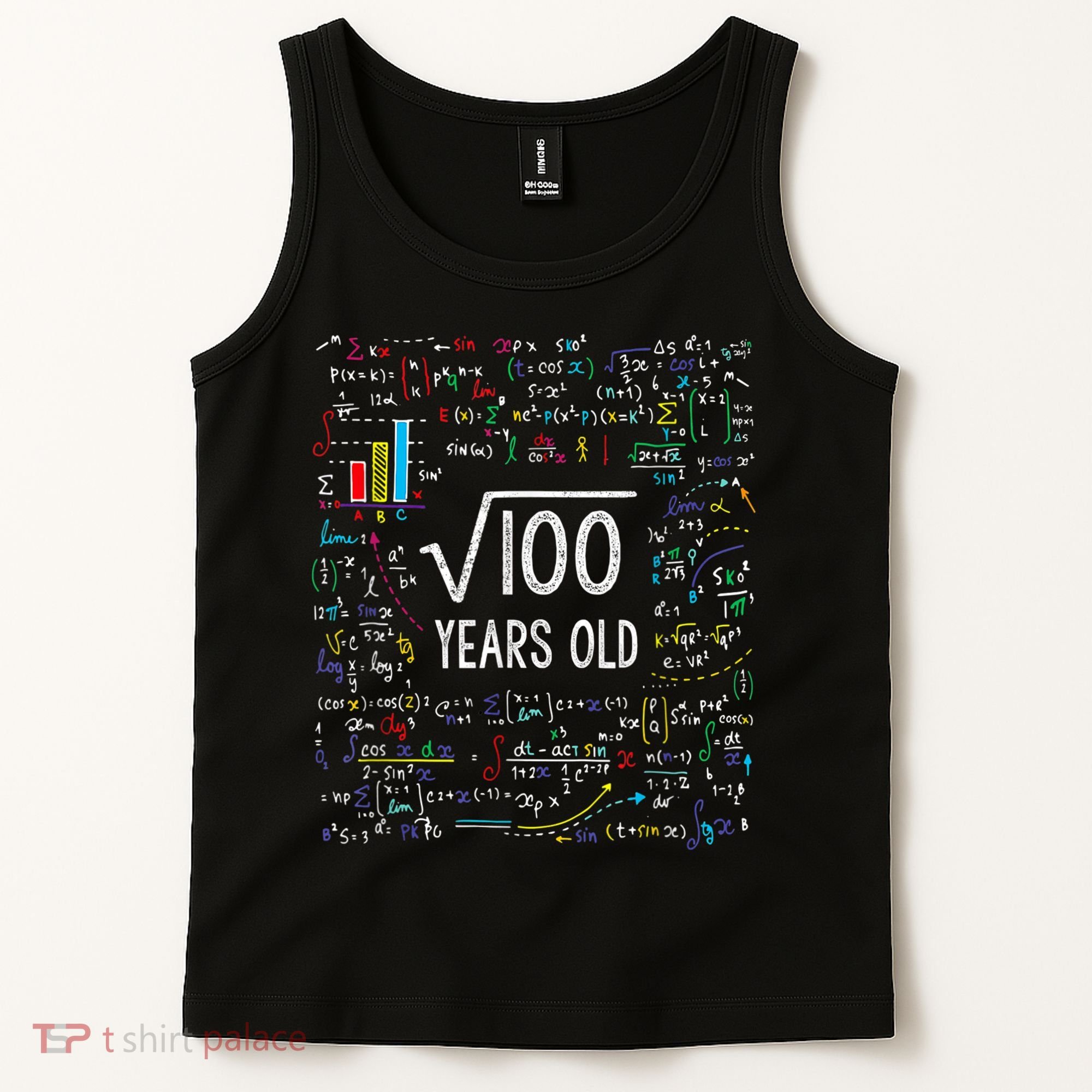 Square Root Of 100 10th Birthday 10 Year Old Gifts Math Bday Tank Top