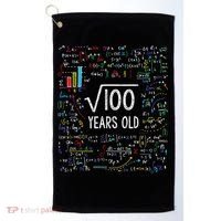 Square Root Of 100 10th Birthday 10 Year Old Gifts Math Bday Golf Towel thumb 0