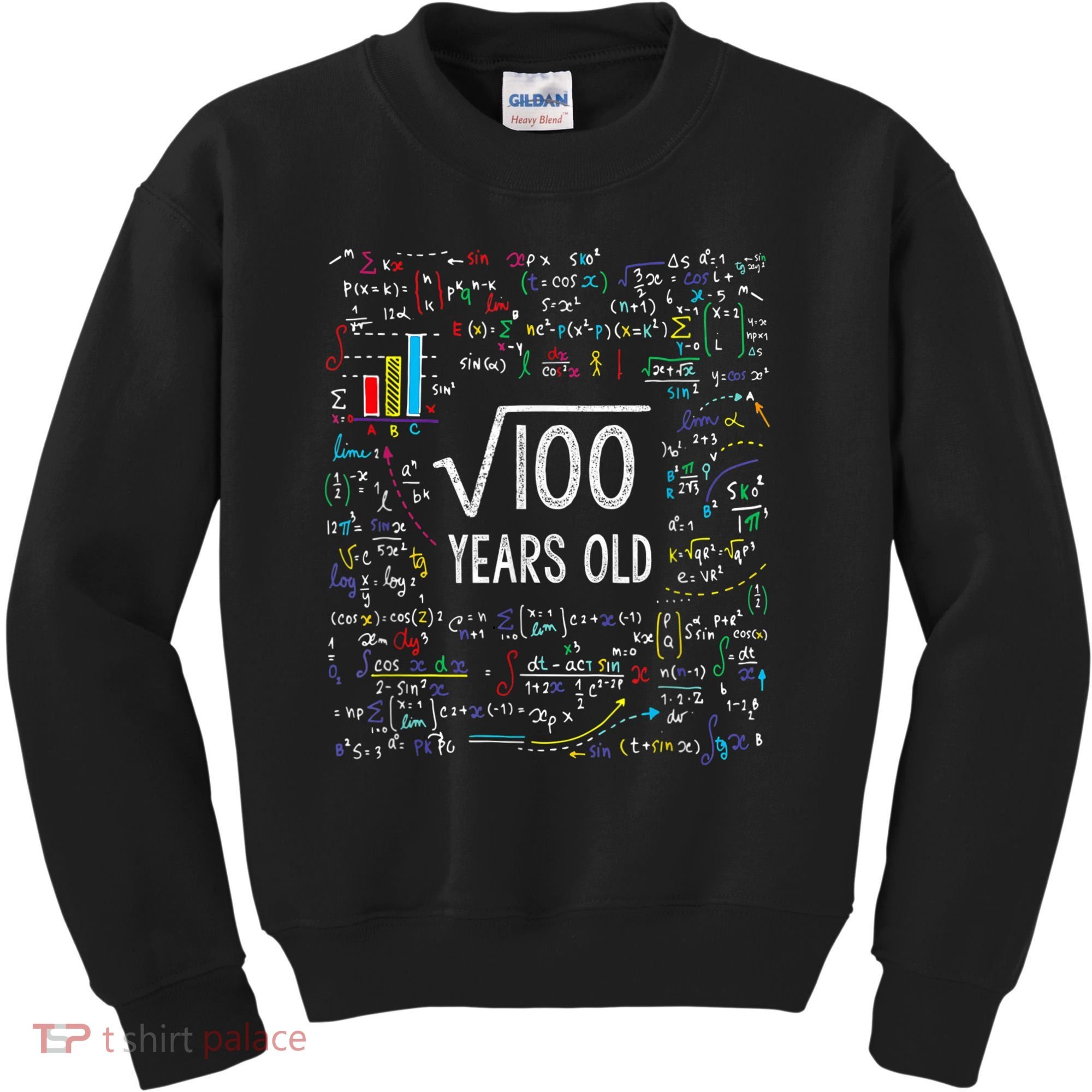 Square Root Of 100 10th Birthday 10 Year Old Gifts Math Bday Kids Sweatshirt