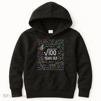 Square Root Of 100 10th Birthday 10 Year Old Gifts Math Bday Kids Hoodie thumb 0