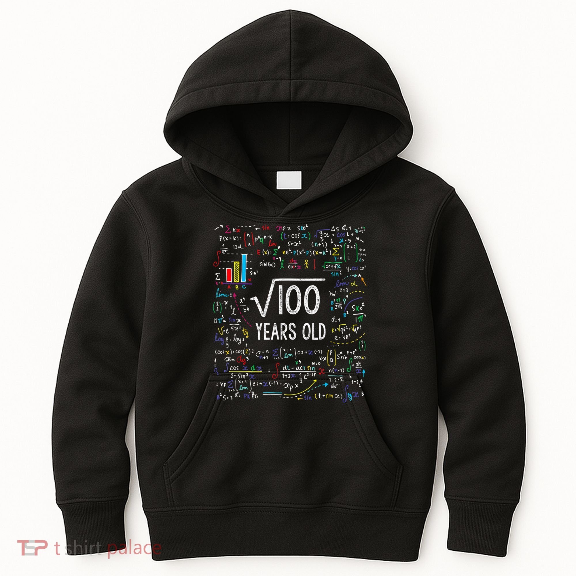 Square Root Of 100 10th Birthday 10 Year Old Gifts Math Bday Kids Hoodie