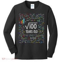 Square Root Of 100 10th Birthday 10 Year Old Gifts Math Bday Kids Long Sleeve Shirt thumb 0