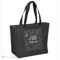 Square Root Of 100 10th Birthday 10 Year Old Gifts Math Bday Tote Bag thumb 2