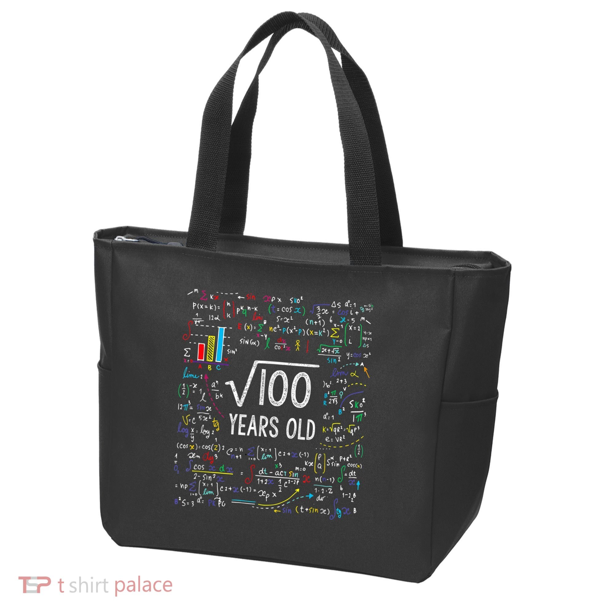 Square Root Of 100 10th Birthday 10 Year Old Gifts Math Bday Tote Bag