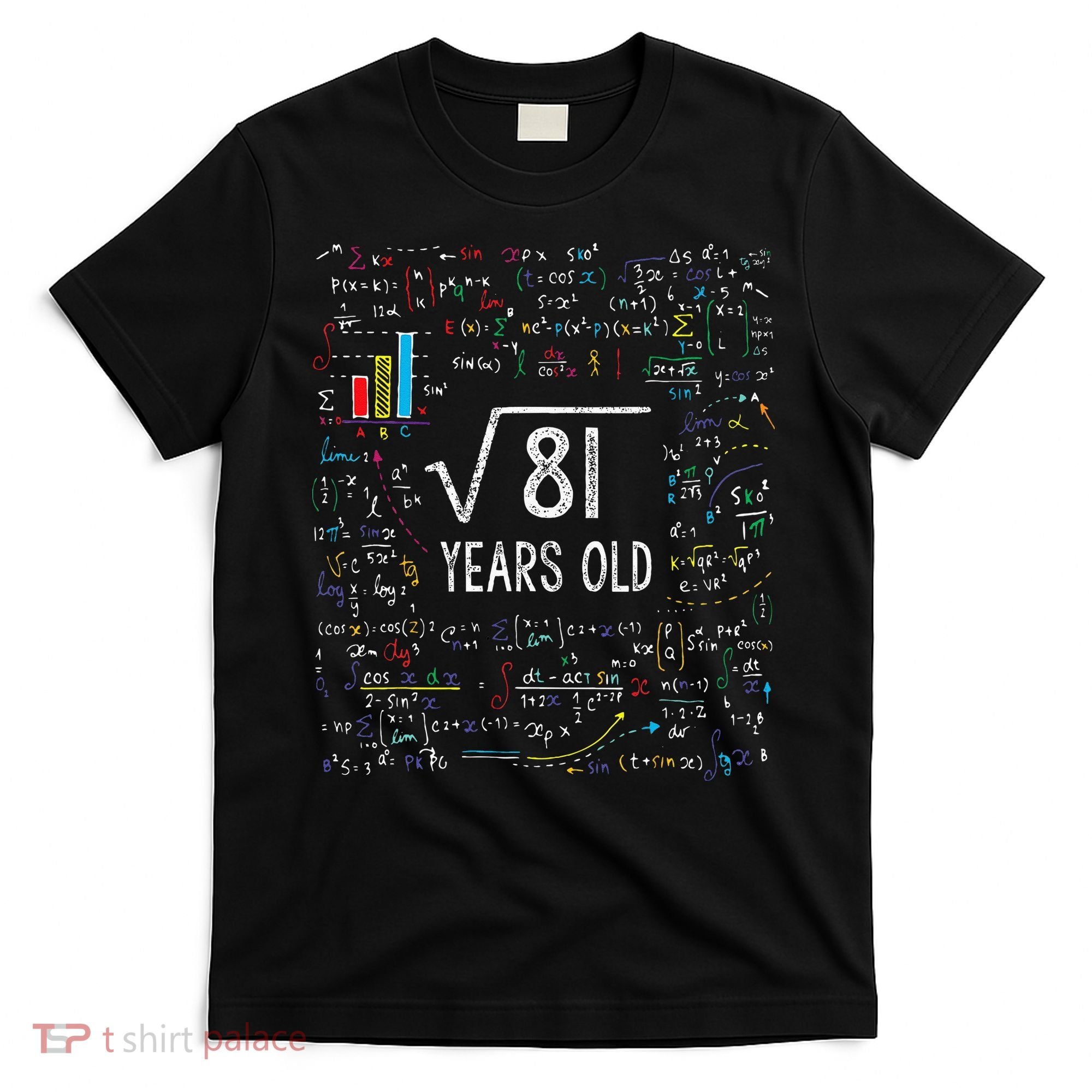 Square Root Of 81 9th Birthday 9 Year Old Gifts Math Bday T-Shirt