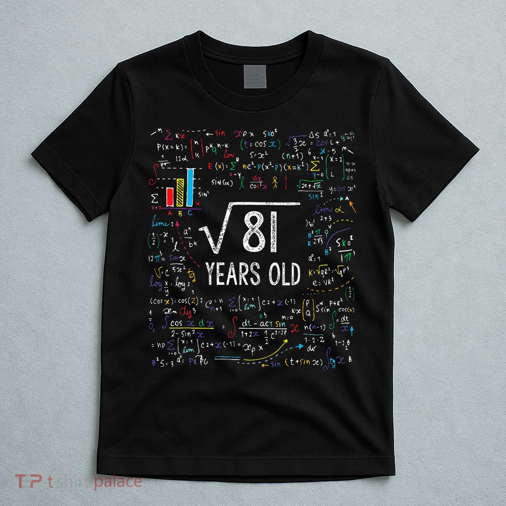 Square Root Of 81 9th Birthday 9 Year Old Gifts Math Bday T-Shirt