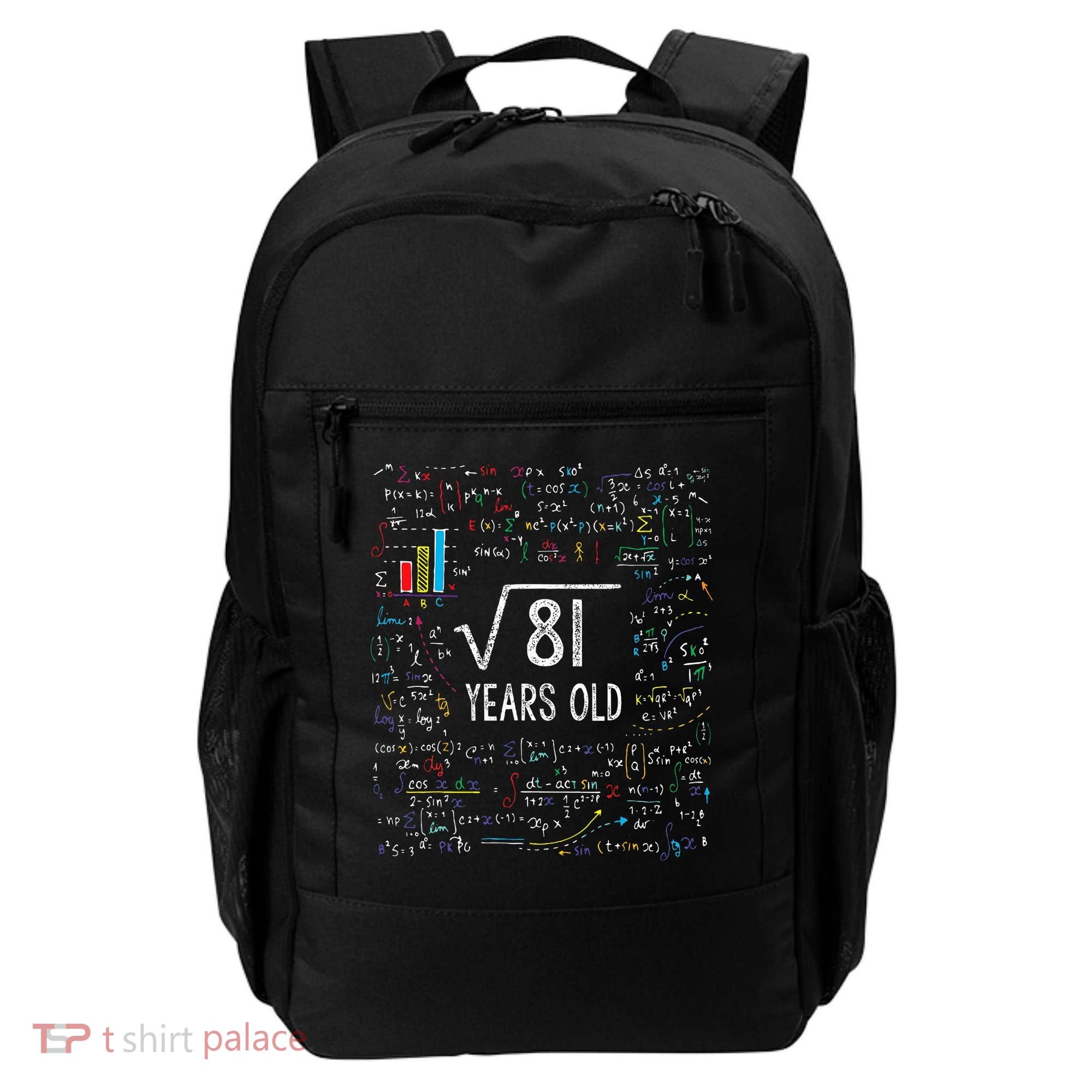 Square Root Of 81 9th Birthday 9 Year Old Gifts Math Bday Backpack