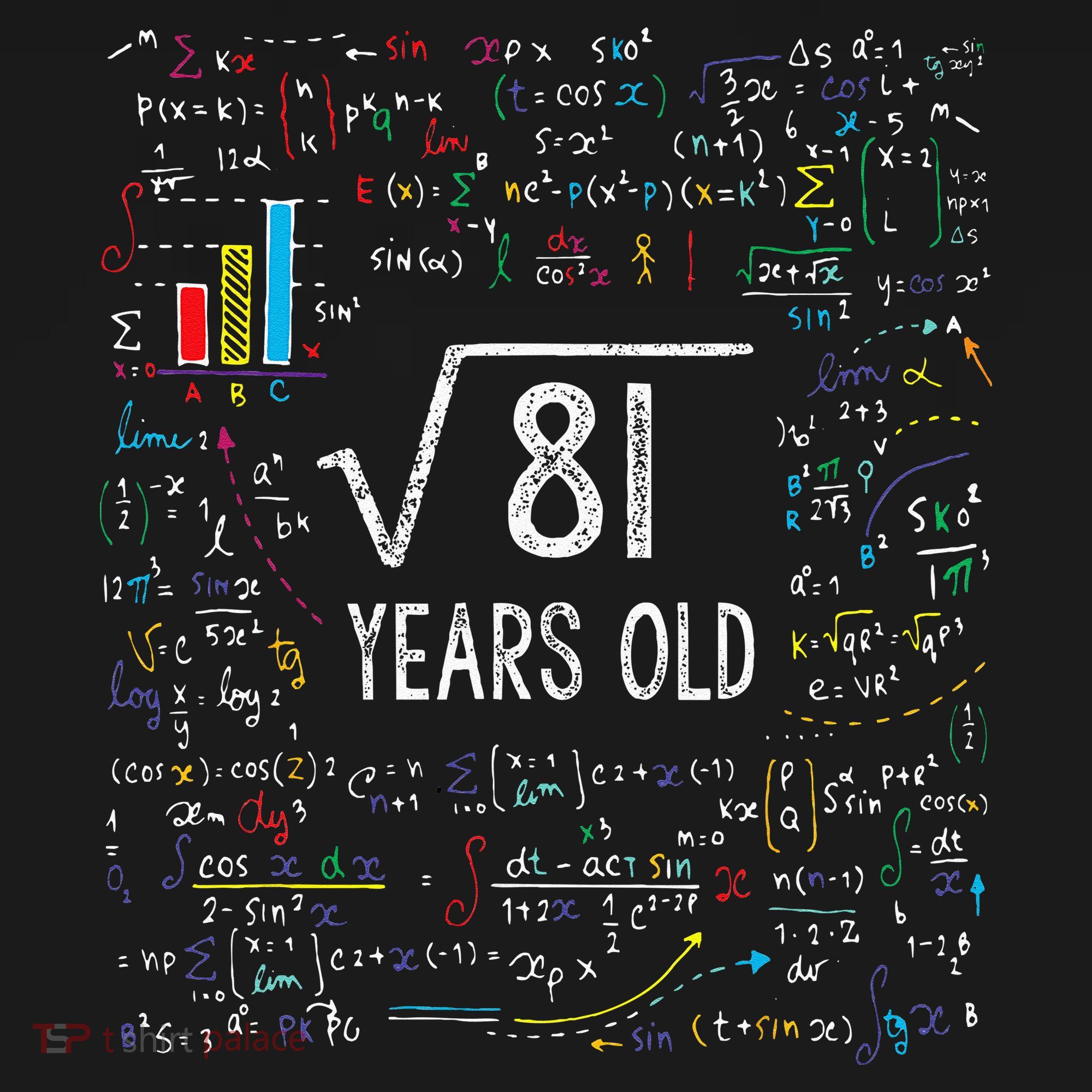 Square Root Of 81 9th Birthday 9 Year Old Gifts Math Bday Coaster