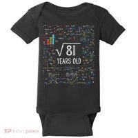 Square Root Of 81 9th Birthday 9 Year Old Gifts Math Bday Baby Bodysuit thumb 0