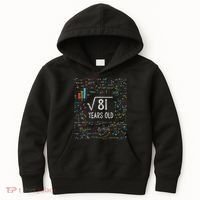 Square Root Of 81 9th Birthday 9 Year Old Gifts Math Bday Kids Hoodie thumb 0