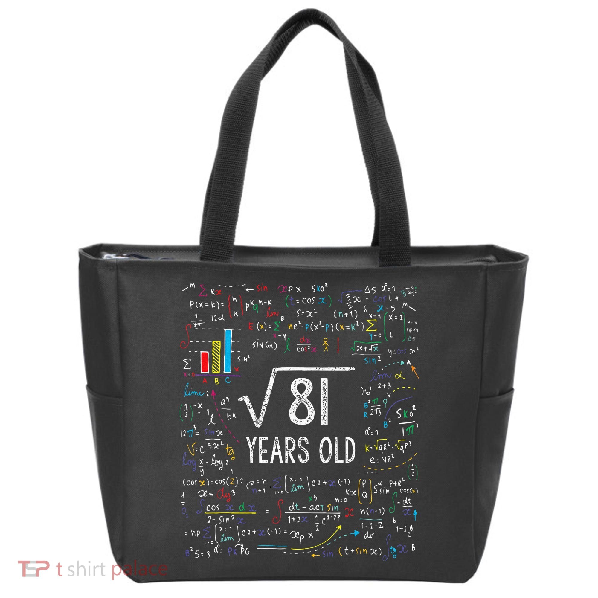 Square Root Of 81 9th Birthday 9 Year Old Gifts Math Bday Tote Bag