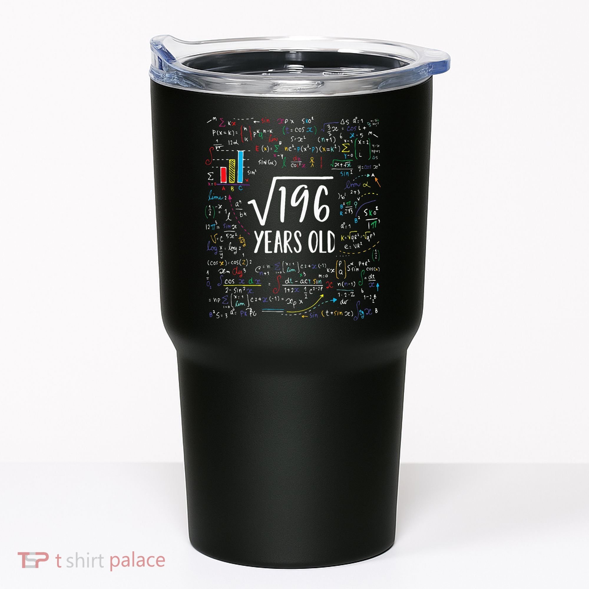 Square Root Of 196 14th Birthday 14 Year Old Gifts Math Bday Tumbler