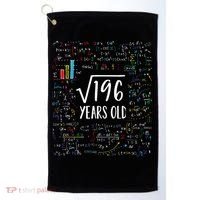 Square Root Of 196 14th Birthday 14 Year Old Gifts Math Bday Golf Towel thumb 0
