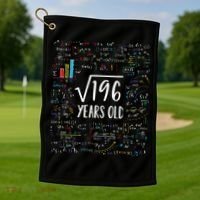 Square Root Of 196 14th Birthday 14 Year Old Gifts Math Bday Golf Towel thumb 1