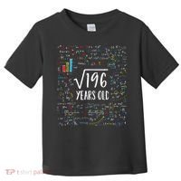Square Root Of 196 14th Birthday 14 Year Old Gifts Math Bday Toddler T-Shirt thumb 0