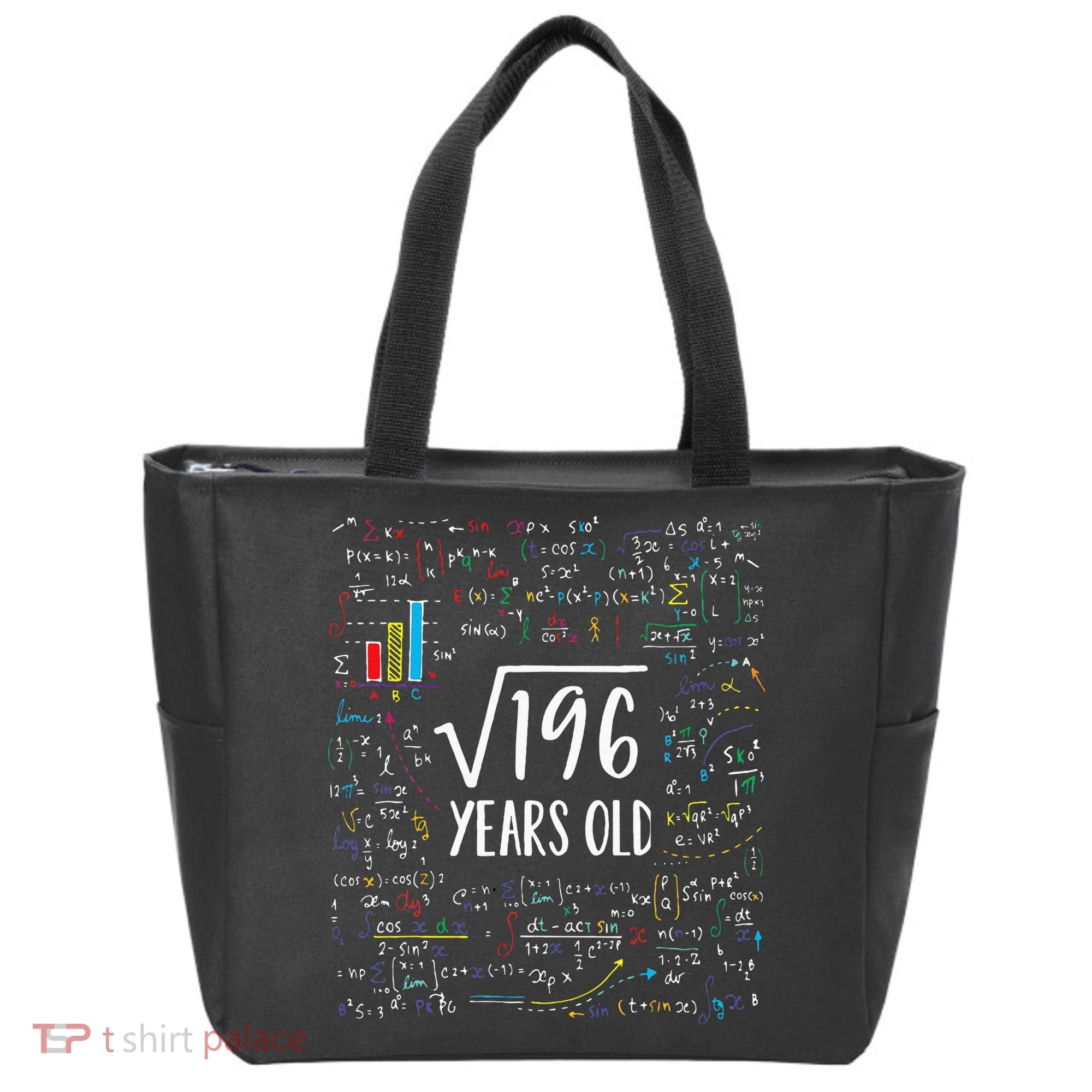 Square Root Of 196 14th Birthday 14 Year Old Gifts Math Bday Tote Bag