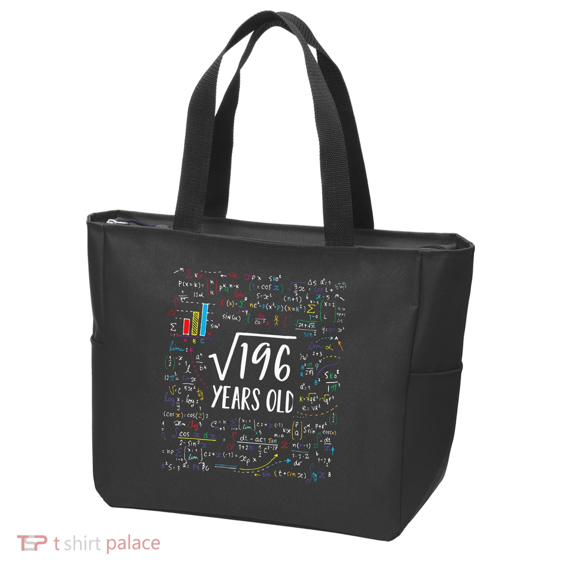 Square Root Of 196 14th Birthday 14 Year Old Gifts Math Bday Tote Bag