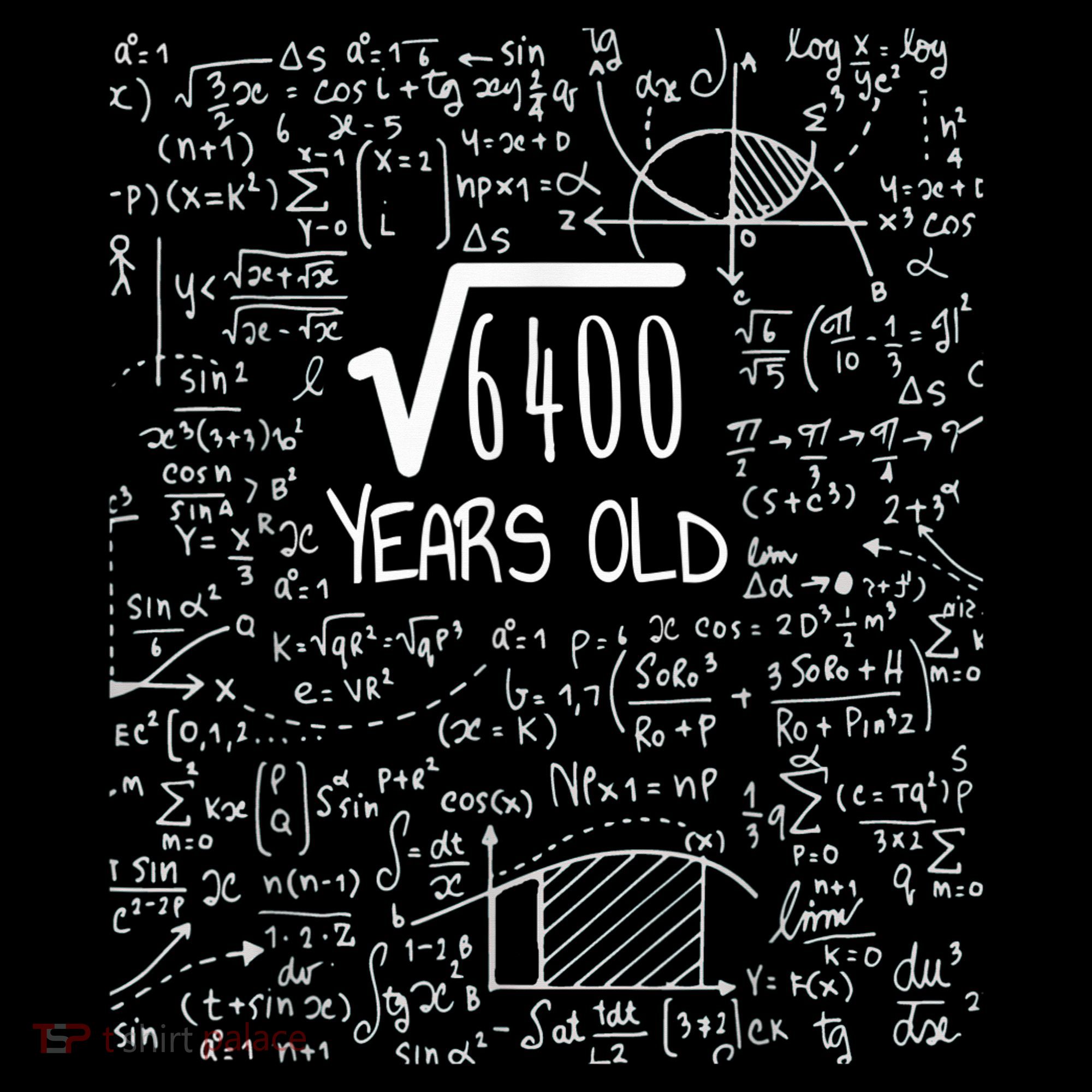 Square Root of 6400: 80 Years Old - 80th Birthday Women's Hoodie